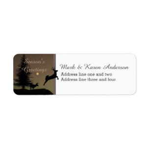 Silhouette de rennes volants Whimsical Personnalis