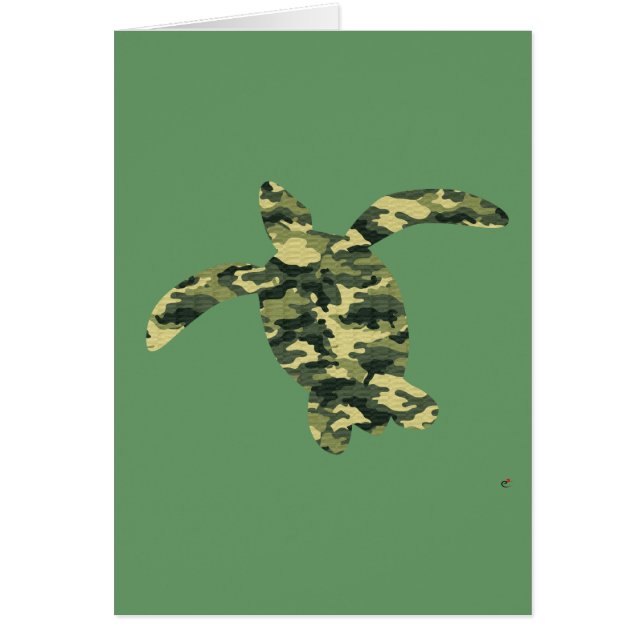 Silhouette de tortue de mer de camouflage (Devant)