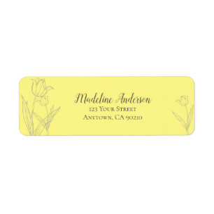 Silhouette de Tulipe jaune citron   Adresse de ret
