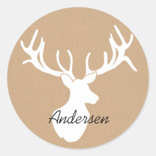 Silhouette Deer Customized Sticker