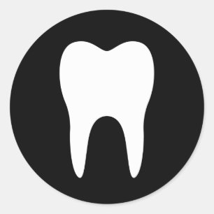 Silhouette dentaire noire dentiste autocollant den