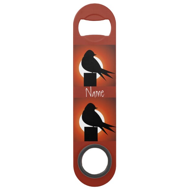 Silhouette d'oiseau noir Soleil Thunder_Cove (Dos)