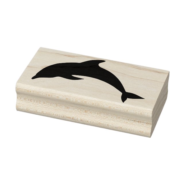 silhouette dolphin art stamp (Stamp)