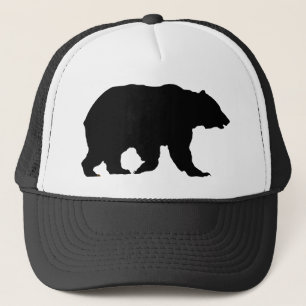 Silhouette d'ours gris de casquette d'ours