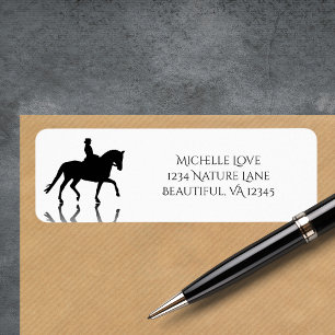 Silhouette Dressage Horse Adresse de retour