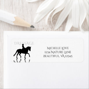 Silhouette Dressage Horse with Reflection Address