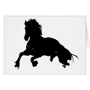Silhouette du cheval blanc noir