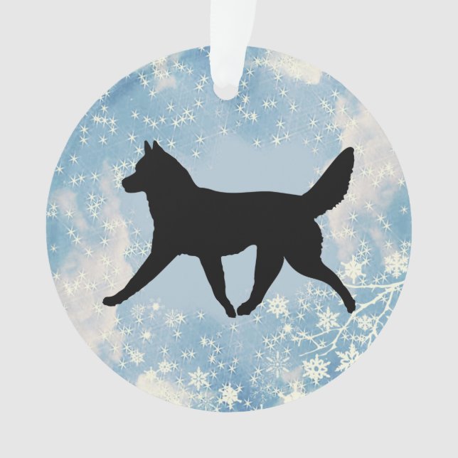 Silhouette du chien de traîneau (devant)