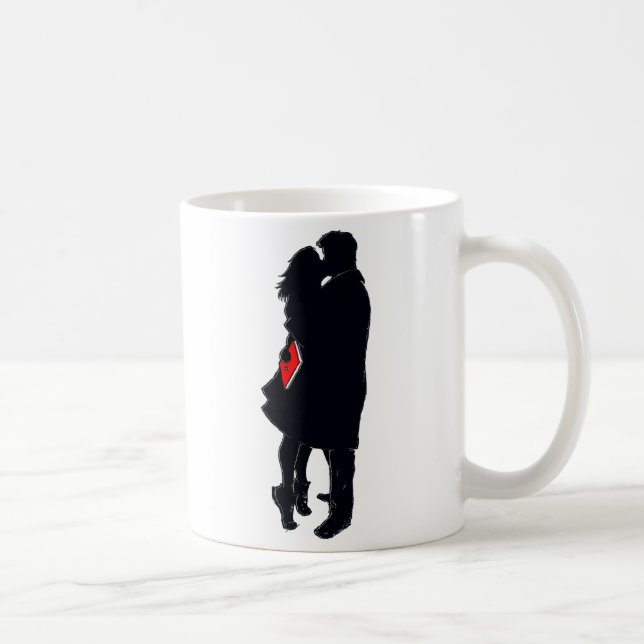 Silhouette d'un baiser (11 onces. tasse de café) (Droite)