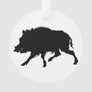 Silhouette élégante de sanglier ou de porc sauva