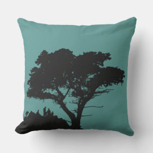 Silhouette Family by Great Tree Vintage Outdoor Pillow