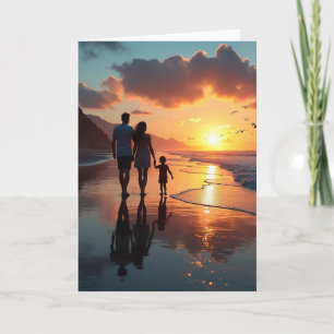 Silhouette Family Fathers Day Card