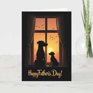 Silhouette Fathers Day Card