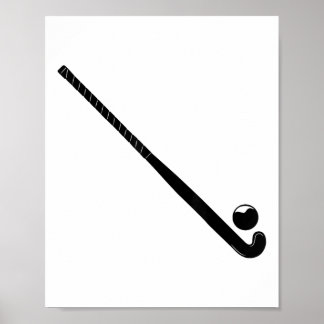 Silhouette Field Hockey Stick And Ll Lover State P Poster