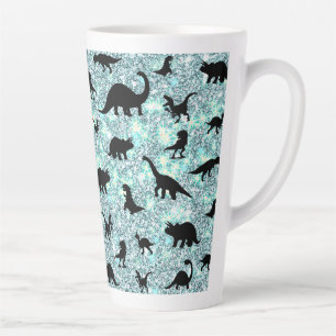 silhouette fish shark whale gradient Sparkle galax Latte Mug