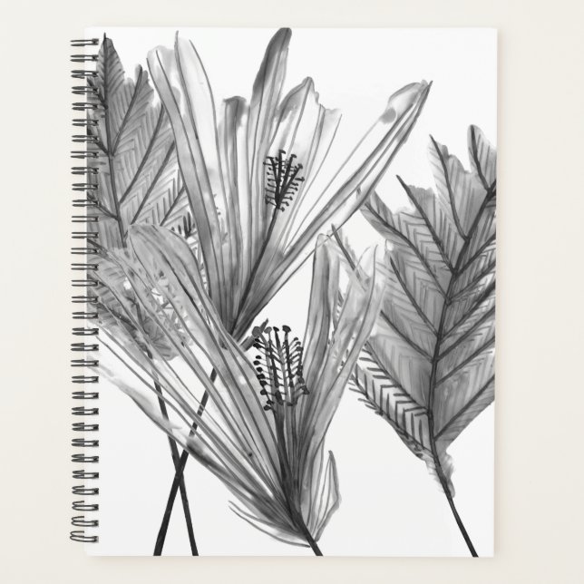 Silhouette florale - Gris (Devant)