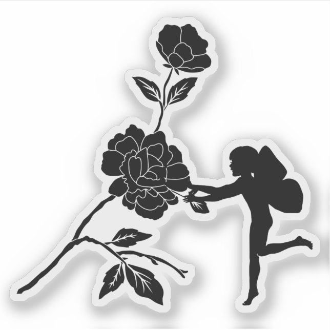 Silhouette Flowers Fairy Child Fantasy Fairytales (Front)