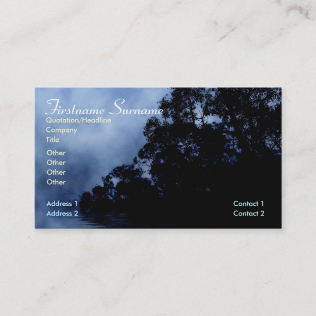 Silhouette forestière dans le Carte de visite de b (Devant)