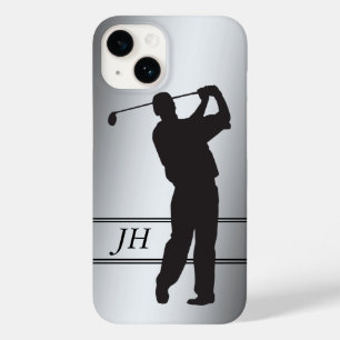 Silhouette Golfer Monogram Case-Mate iPhone 14 Case
