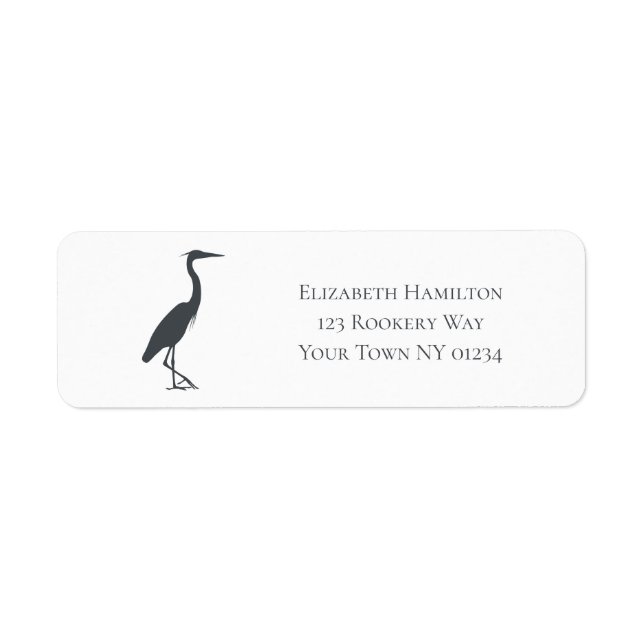 silhouette Great Blue Heron Egret personalized (Front)