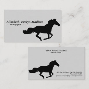 silhouette horse 08 business card