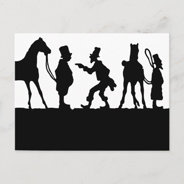 Silhouette: Horse Dealer Postcard (Front)