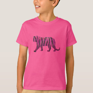 Silhouette Hot Pink and Black Tiger T-Shirt