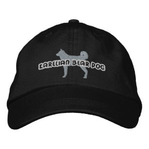 Silhouette Karelian Bear Dog Embroidered Hat