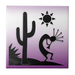 Silhouette Kokopelli Tile