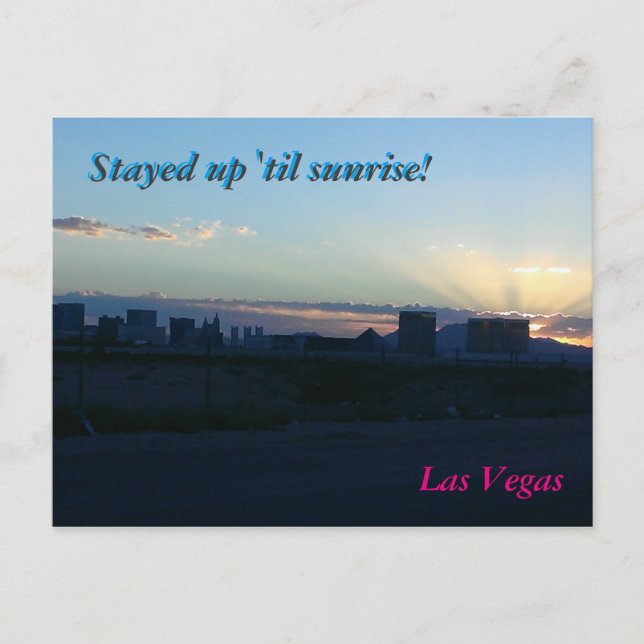 Silhouette Las Vegas - Carte postale (Devant)
