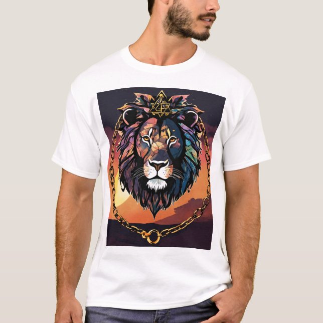 "Silhouette Lion Head T-Shirt – Bold & Powerful An (Front)