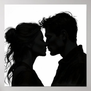 Silhouette Love Poster