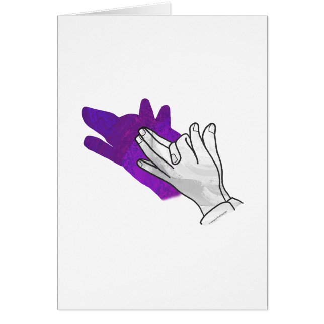 Silhouette main Wolf pourpre (Devant)