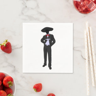 Silhouette Mariachi Paper Napkins
