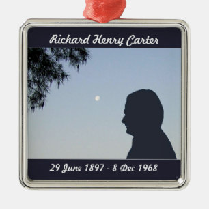 Silhouette Memorial Ornament - Older Male