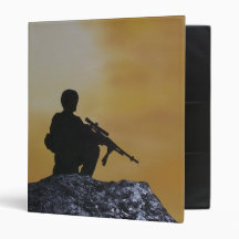 Silhouette militaire de soldat de classeur