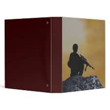 Silhouette militaire de soldat de classeur