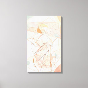 Silhouette Modern Colorful Wrapped Art Canvas Prin Print