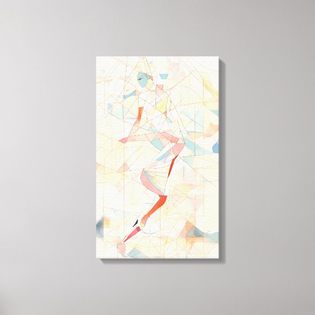 Silhouette Modern Colourful Wrapped Art Canvas Pri (Front)