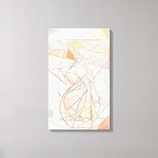 Silhouette Modern Colourful Wrapped Art Canvas Pri (Front)