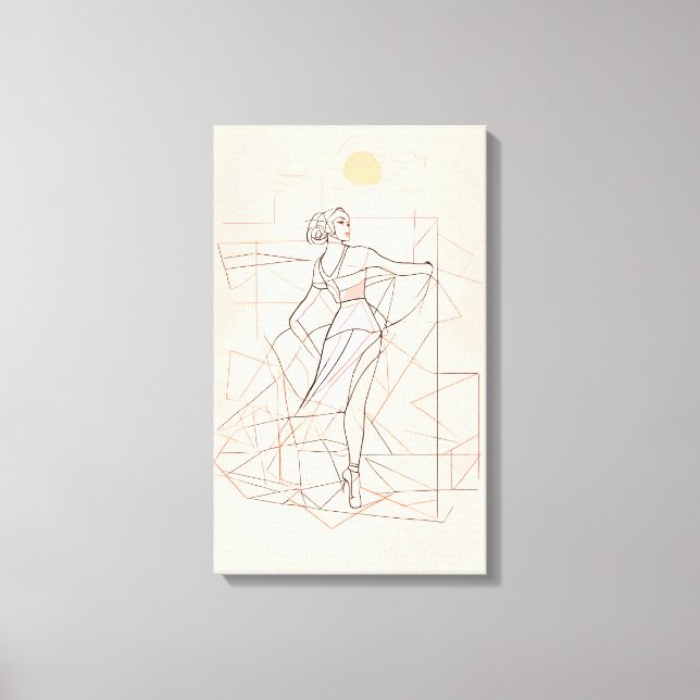 Silhouette Modern Colourful Wrapped Art Canvas Pri (Front)