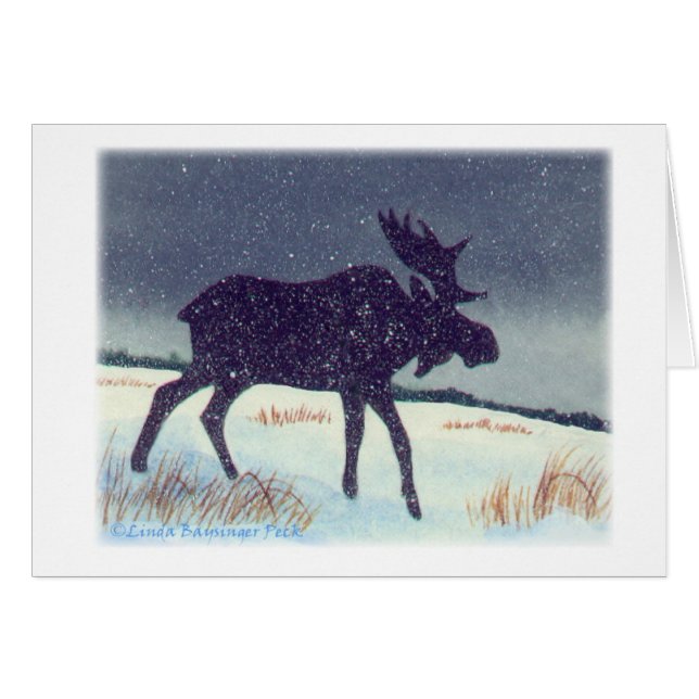 Silhouette Moose with Poem (Front Horizontal)
