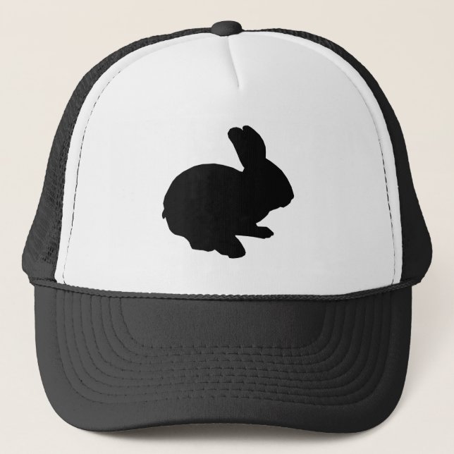 Silhouette noire Casquette lapin de Pâques (Devant)