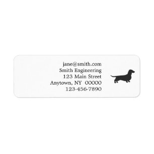 Silhouette noire de dachshund