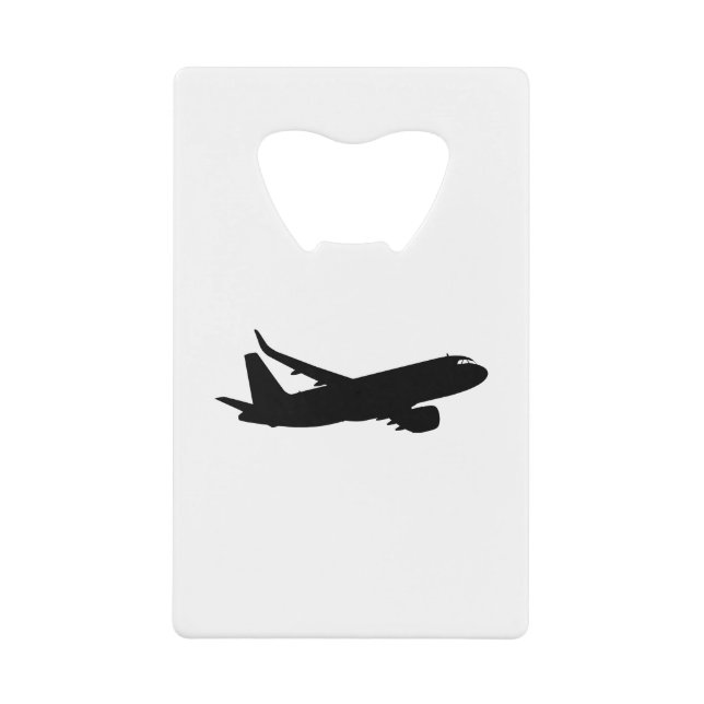 Silhouette noire de Jet Liner d'avion à personnali (Devant)