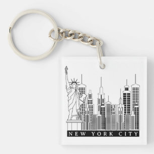 Silhouette noire et blanche de New York