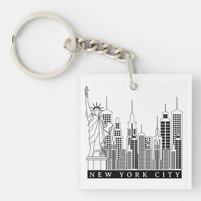 Silhouette noire et blanche de New York (Devant)