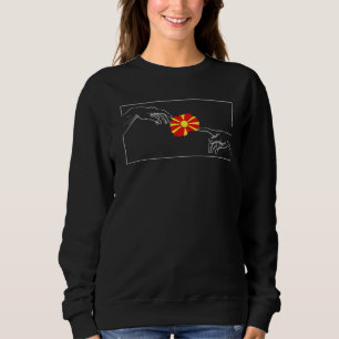 Silhouette North Macedonian Flag Michelangelo Mace Sweatshirt