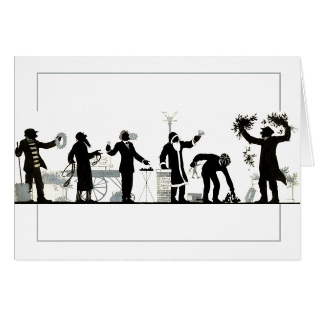  Silhouette of a Christmas Street Market (Front Horizontal)