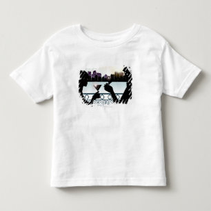 Silhouette of a couple toasting martini glasses toddler t-shirt